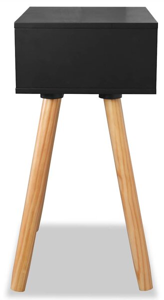 Noční stolky 2 ks masivní borové dřevo 40 x 30 x 61 cm černé 244741