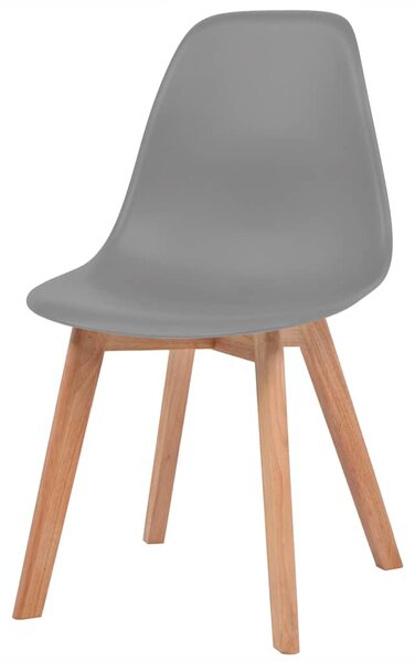 Jídelní židle 6 ks šedé plast 244776