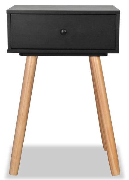 Noční stolky 2 ks masivní borové dřevo 40 x 30 x 61 cm černé 244741