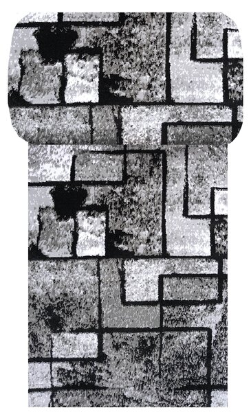 Kobercový ráj Běhoun SOHO 15 Geometrický šedý Rozměr: 60 cm