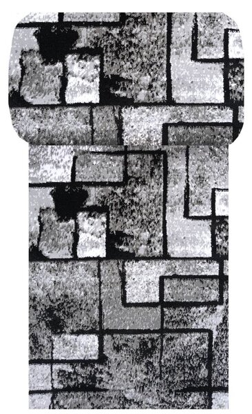 Kobercový ráj Běhoun SOHO 15 Geometrický šedý Rozměr: 60 cm