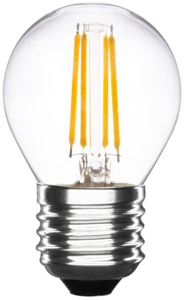 Bílá LED žárovka E27 6 W – teplá bílá, Ø 45 mm