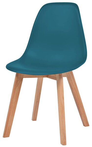 Jídelní židle 4 ks tyrkysové plast 244781