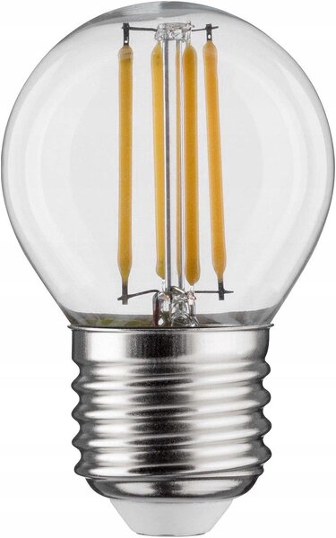 Bílá LED žárovka E27 6 W – teplá bílá, Ø 45 mm