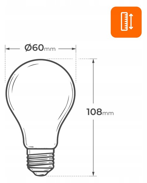 LED žárovka E27 6 W, 660 lm, 2700 K – teplá bílá