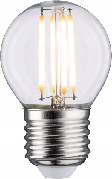 Bílá LED žárovka E27 6 W – teplá bílá, Ø 45 mm