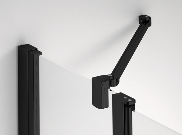 Ronal SOLINO SOLF13 skládací sprchové dveře 100 cm Šířka: 1000 mm, Profil: Černá, Sklo: Hladké čiré