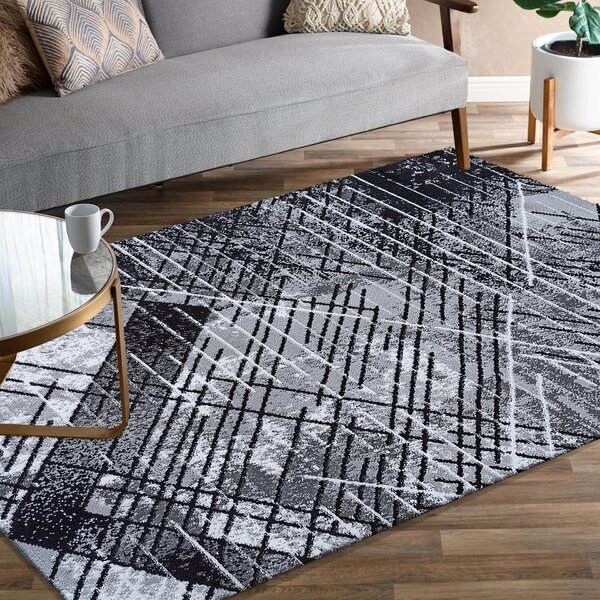 Makro Abra Moderní kusový koberec Soho 14 Geometrický šedý Rozměr: 120x170 cm