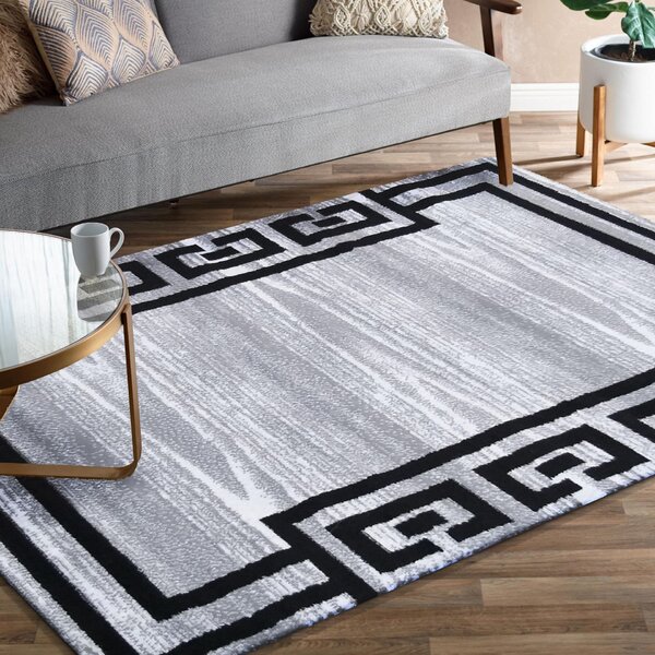Makro Abra Moderní kusový koberec Soho 04 Řecký vzor šedý Rozměr: 120x170 cm