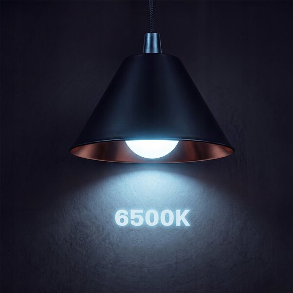 LED žárovka E27 5 W, 450 lm, 6500 K – studená bílá, stmívatelné, Ø 45 mm