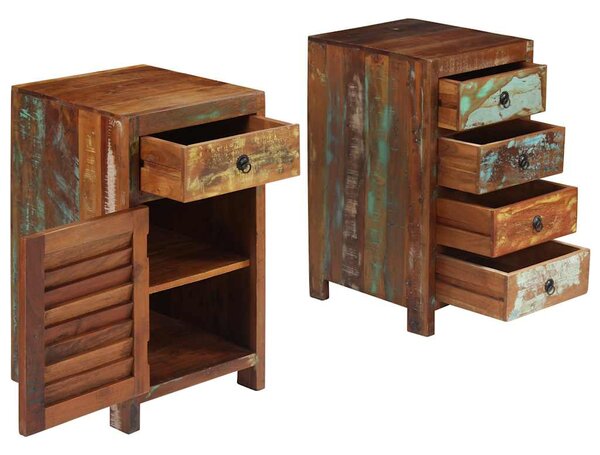 Psací stůl se skříňkami masivní recyklované dřevo 140x50x77 cm 244846