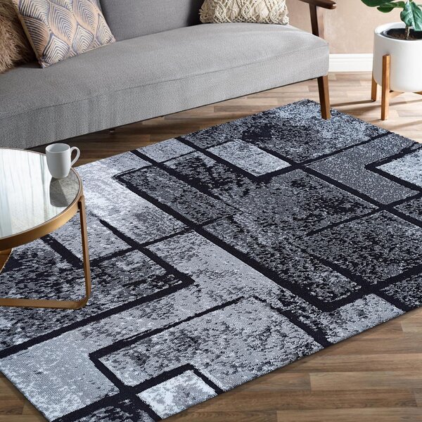 Makro Abra Moderní kusový koberec Soho 15 Geometrický šedý Rozměr: 120x170 cm
