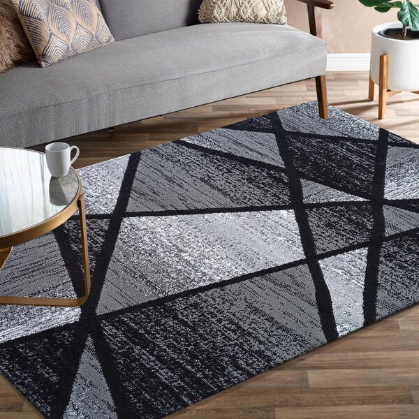 Makro Abra Moderní kusový koberec Soho 06 geometrický šedý Rozměr: 80x150 cm