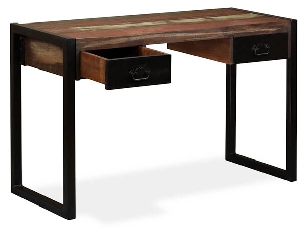 Psací stůl s 2 zásuvkami masivní recyklované dřevo 120x50x76 cm 244905