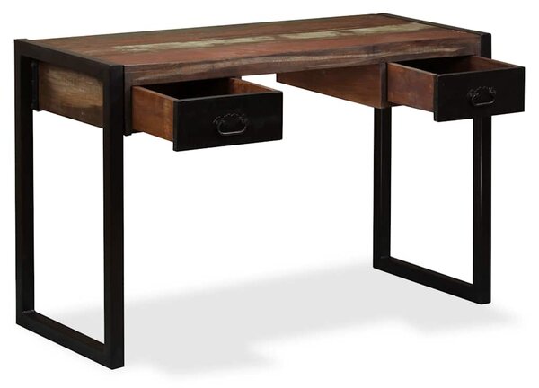 Psací stůl s 2 zásuvkami masivní recyklované dřevo 120x50x76 cm 244905