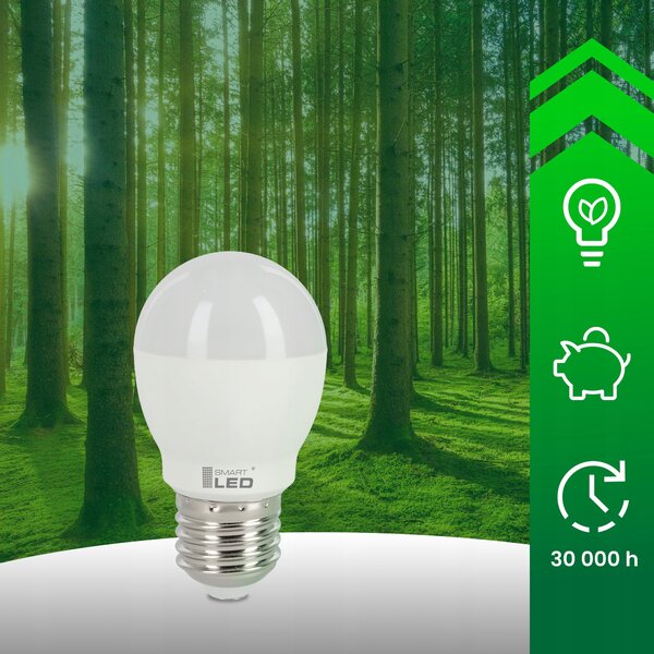 LED žárovka E27 10 W, 900 lm, 6000 K – studená bílá, stmívatelné, Ø 45 mm