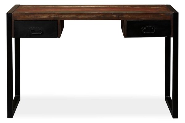 Psací stůl s 2 zásuvkami masivní recyklované dřevo 120x50x76 cm 244905