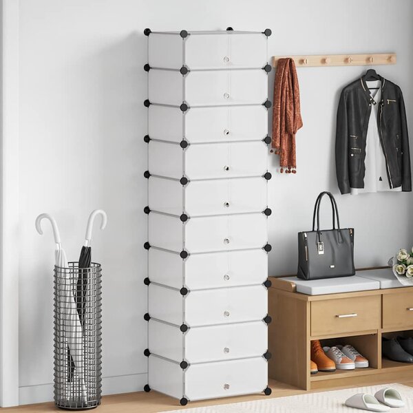 Organizér na boty s 10 přihrádkami, bílý 244919