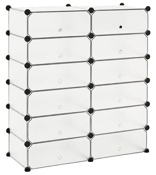 Organizér na boty se 12 přihrádkami, bílý 244921