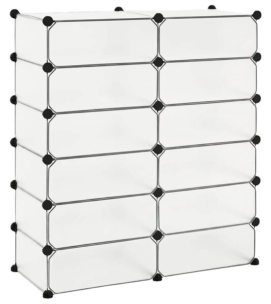 Organizér na boty se 12 přihrádkami, bílý 244921