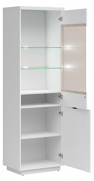 FORN vitrína REG1D1W, bílý lesk