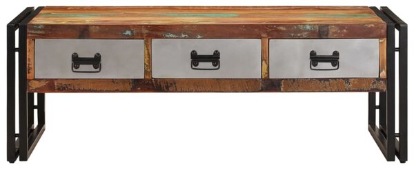 Konferenční stolek se 3 zásuvkami recyklované dřevo 100x50x35cm 244941
