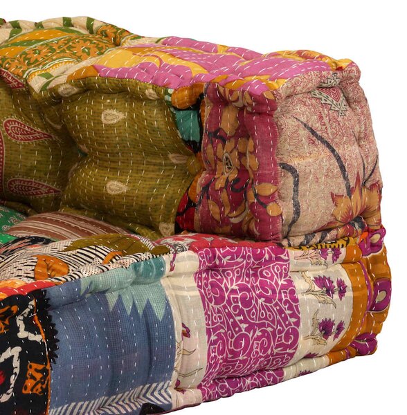 2místný modulární pouf patchwork textil 244987