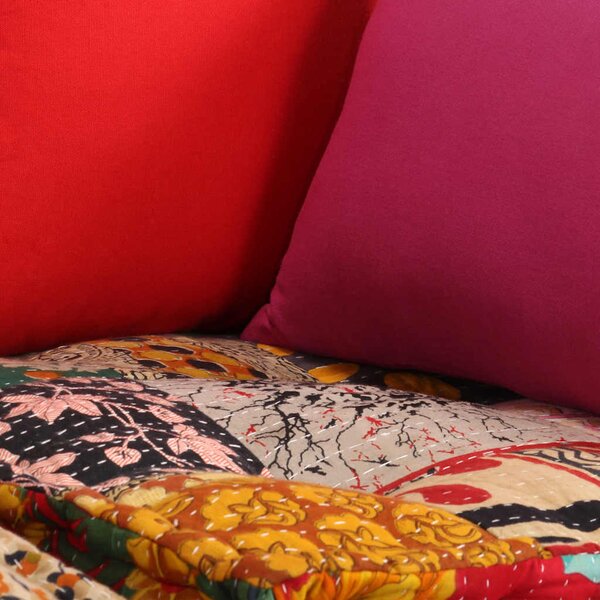 2místný modulární pouf patchwork textil 244985