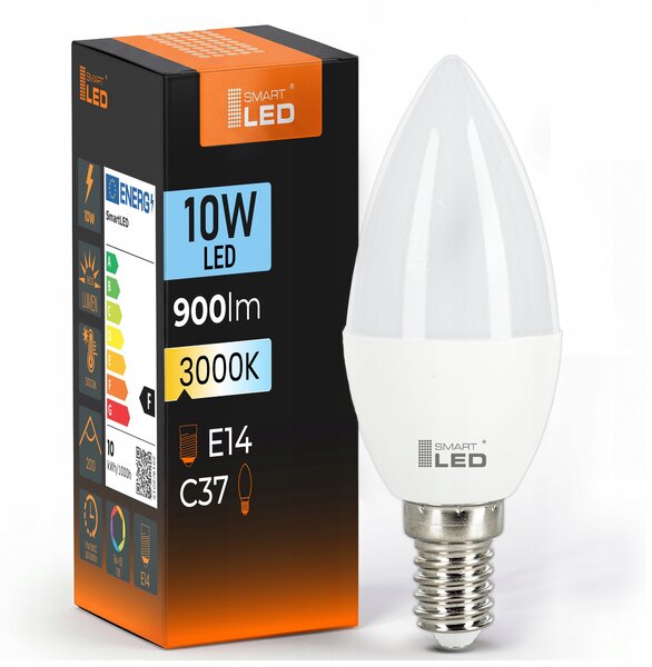 LED žárovka E14 10 W, 900 lm, 3000 K – teplá bílá, úhel 220°