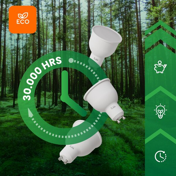 LED žárovka GU10 230 V, 12 W, 6000 K – studená bílá, úhel 120°