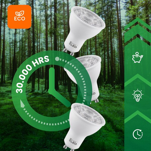 Bílá LED žárovka GU10 10 W, 900 lm, 3000 K – teplá bílá