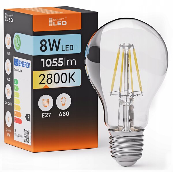 LED žárovka E27 8 W, 1055 lm, 2800 K – teplá bílá