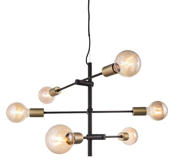 Závěsná svítidlo Nordlux, Josefine, stmívatelné, Černá, Obývací pokoj, Kov, Moderní