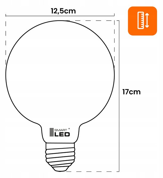 LED žárovka E27 8 W, 880 lm, 2800 K – teplá bílá