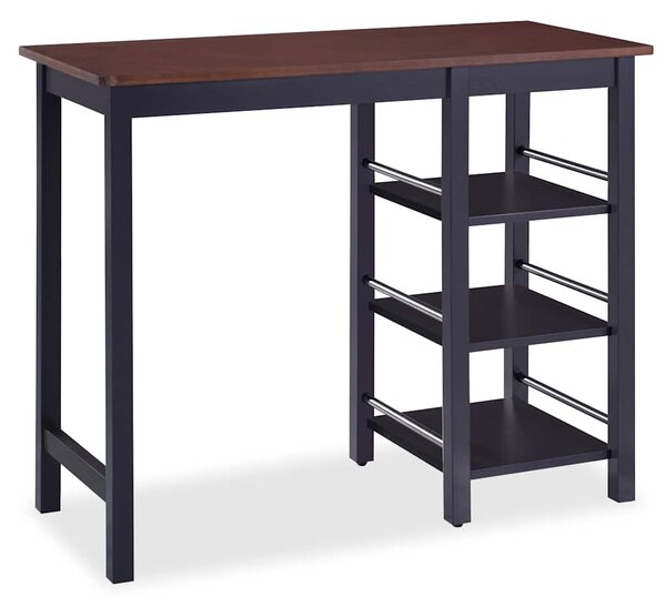 Barový set 3 ks MDF černý 245363