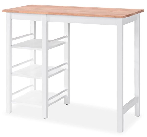 3dílný barový set MDF bílý 245364
