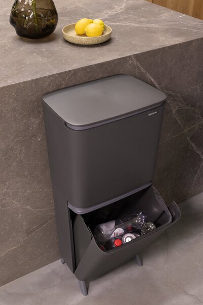 Brabantia 275067 Odpadkový koš SortUp Hi 20 + 25 l tmavě šedý