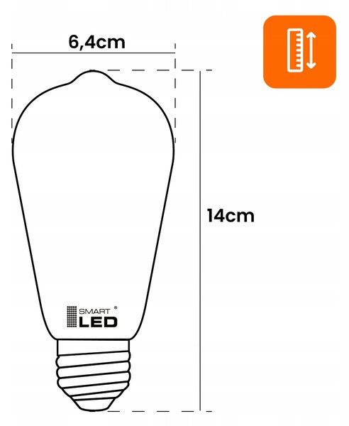 LED žárovka E27 230 V, 6 W, 660 lm, 2800 K – teplá bílá