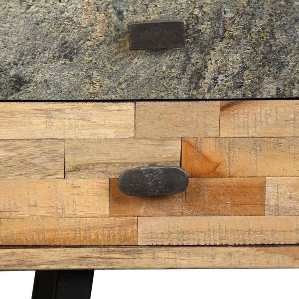 Psací stůl masivní recyklovaný teak 110 x 50 x 76 cm 245402
