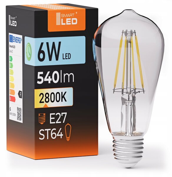 LED žárovka E27 6 W, 540 lm, 2800 K – teplá bílá