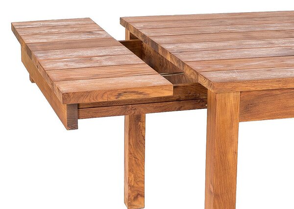 Teakový stůl GIOVANNI 120 - 210 × 75 - 100 cm 120 × 90 cm