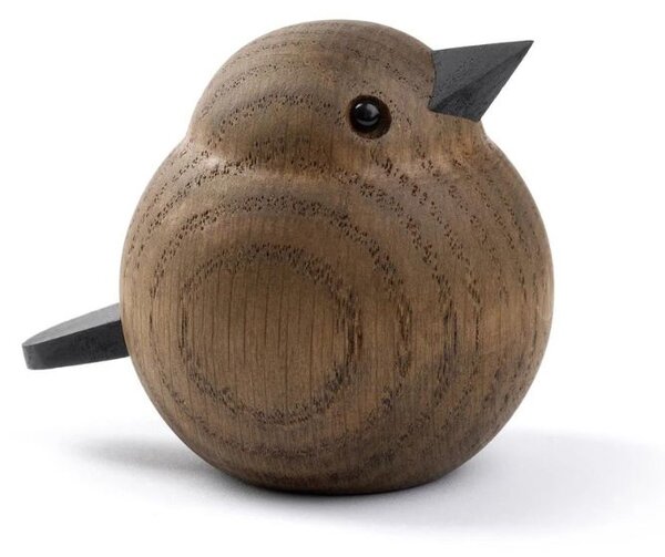 Novoform Dřevěný ptáček Mini Sparrow Smoke Stained Oak