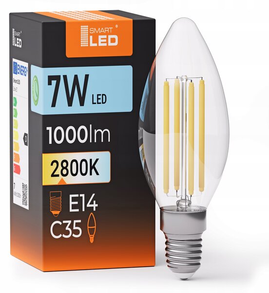 LED žárovka E14 7 W, 1000 lm, 2800 K – teplá bílá
