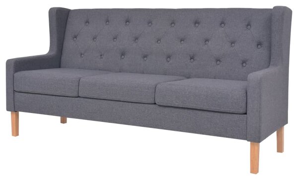3místná pohovka textil šedá 245454