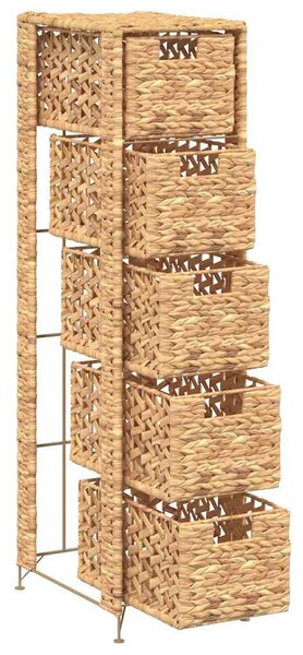 Komoda s 5 košíky, 25,5 x 37 x 100 cm, vodní hyacint 245492