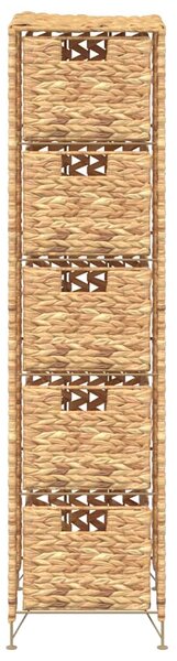 Komoda s 5 košíky, 25,5 x 37 x 100 cm, vodní hyacint 245492