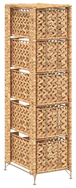 Komoda s 5 košíky, 25,5 x 37 x 100 cm, vodní hyacint 245492