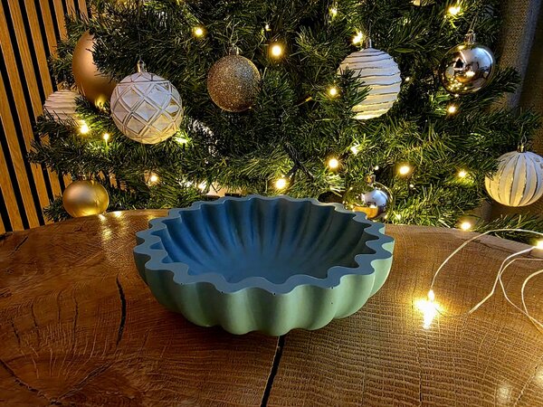 Vánoční miska Festiva – zelená Barva: Zelená (smaragdová)