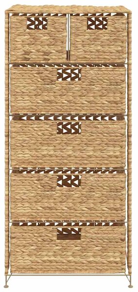 Komoda se 6 košíky 47 x 37 x 100 cm vodní hyacint 245493