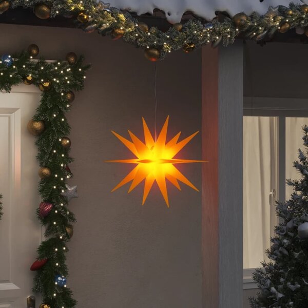 VidaXL Svítící vánoční hvězda s LED skládací [356195] Barva: Červená, Velikost: 57 cm